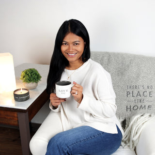 Love Stacking Mug and Candle Set 100% Soy Wax Scent: Tranquility