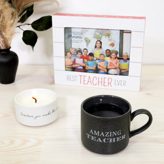 Teacher Stacking Mug and Candle Set 100% Soy Wax Scent: Tranquility