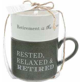 Retirement Stacking Mug and Candle Set
100% Soy Wax Scent: Tranquility