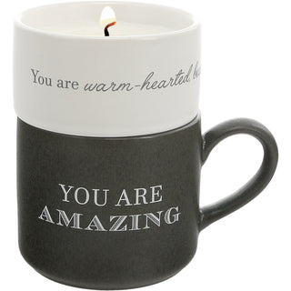 Amazing Stacking Mug and Candle Set 100% Soy Wax Scent: Tranquility