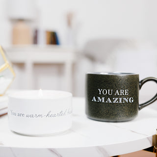 Amazing Stacking Mug and Candle Set 100% Soy Wax Scent: Tranquility