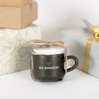 Blessed 2 oz Mini Mug 100% Soy Wax Candle
Scent: Tranquility