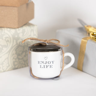 Enjoy Life 2 oz Mini Mug 100% Soy Wax Candle
Scent: Tranquility