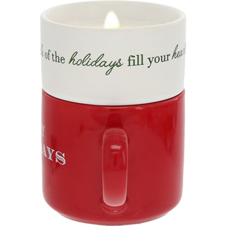 Happy Holidays Stacking Mug and Candle Set
100% Soy Wax Scent: Balsam Fir