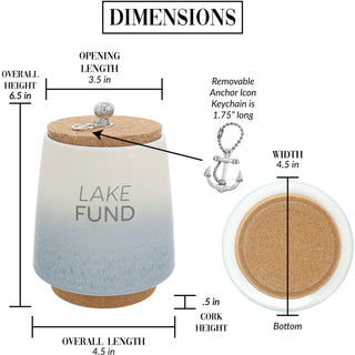 Lake 6.5" Ceramic Savings Bank