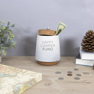 Happy Camper 6.5" Ceramic Savings Bank