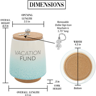 Vacation 6.5" Ceramic Savings Bank