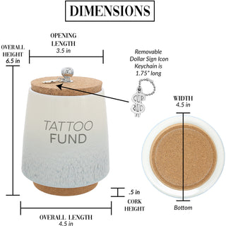 Tattoo 6.5" Ceramic Savings Bank