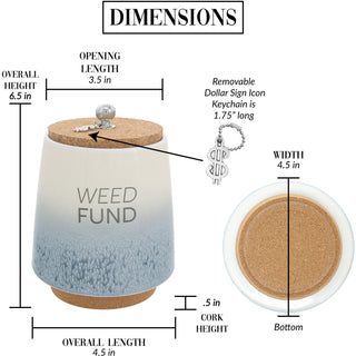 Weed 6.5" Ceramic Savings Bank