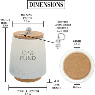 Car 6.5" Ceramic Savings Bank