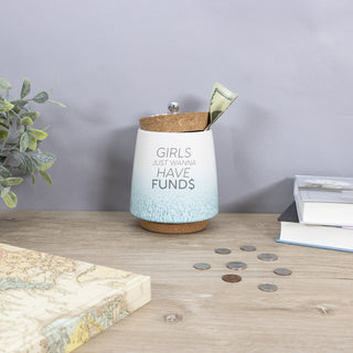 Girls 6.5" Ceramic Savings Bank