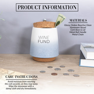 Wine 6.5" Ceramic Savings Bank