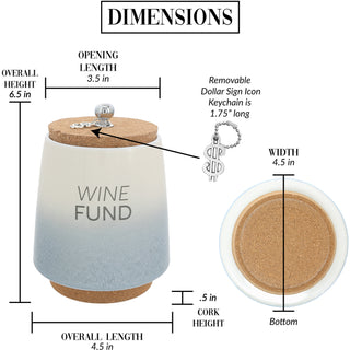 Wine 6.5" Ceramic Savings Bank