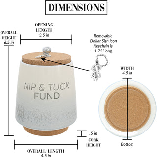 Nip & Tuck 6.5" Ceramic Savings Bank