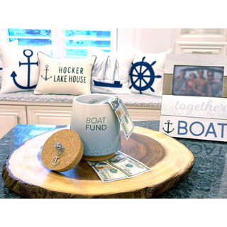 Boat 6.5" Ceramic Savings Bank