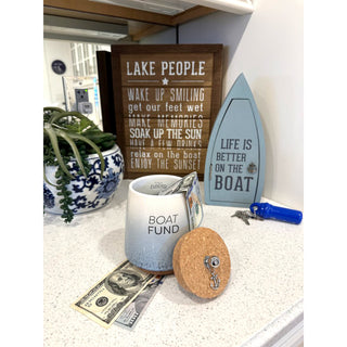 Boat 6.5" Ceramic Savings Bank