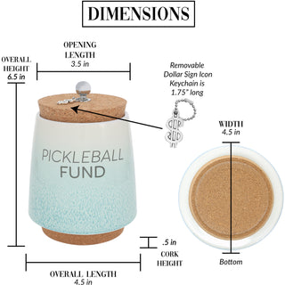 Pickleball 6.5" Ceramic Savings Bank