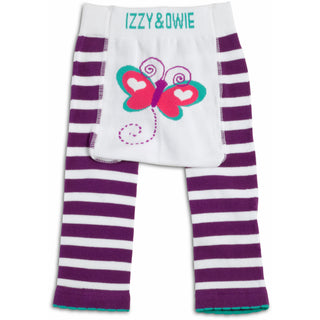 Purple and White Butterfly 6-12 Month Baby Leggings