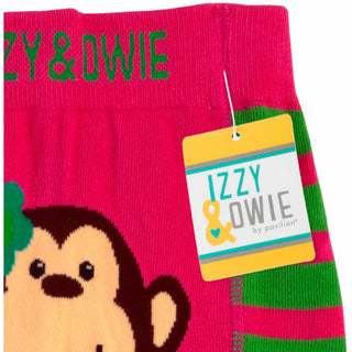 Pink and Green Monkey 12-24 Month Baby Leggings