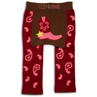 Red and Pink Cowgirl Baby Leggings