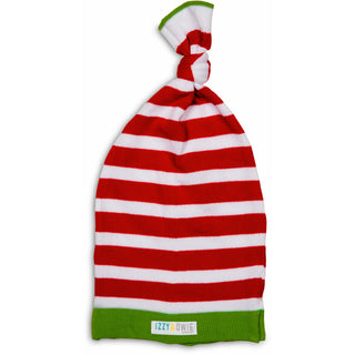 Red and White Stripe 0-12 Month Baby Hat