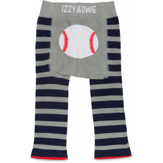 Blue and Gray Baseball 6-12 Months Baby Leggings