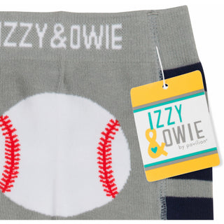 Blue and Gray Baseball 6-12 Months Baby Leggings