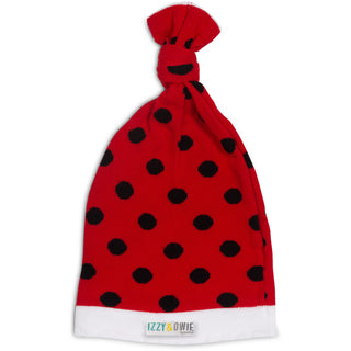 Red and Black Polka Dot One Size Fits All Baby Hat