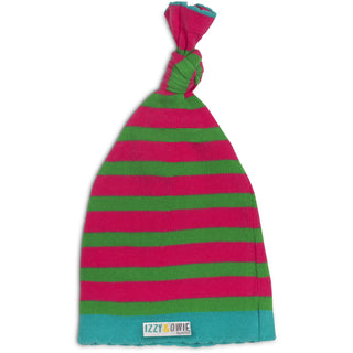 Pink and Green Stripe One Size Fits All Baby Hat