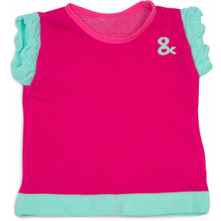 Magenta & Mint Ruffle T-Shirt