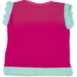 Magenta & Mint Ruffle T-Shirt