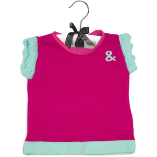 Magenta & Mint Ruffle T-Shirt