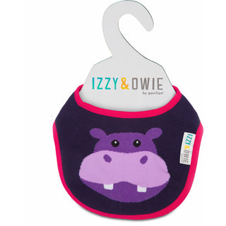 Purple Hippo  Baby Bib