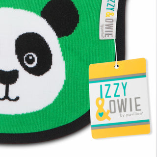 Bamboo Green Panda  Baby Bib