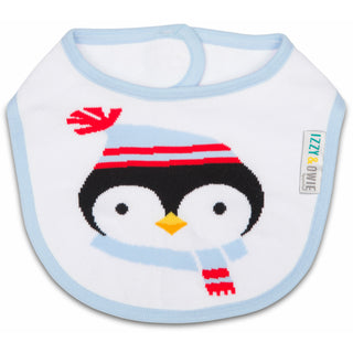 Winter Penguin Baby Bib