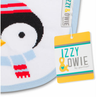 Winter Penguin Baby Bib