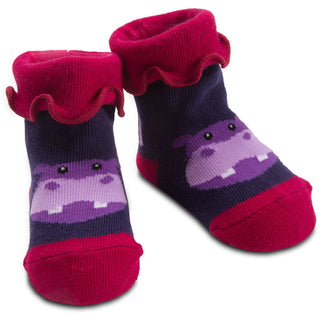 Purple Hippo 0-12 Sock