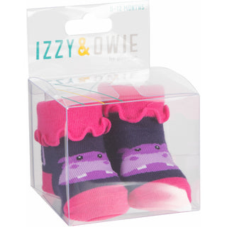 Purple Hippo 0-12 Sock