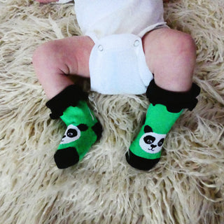 Bamboo Green Panda 0-12 Sock