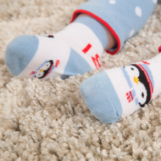 Winter Penguin 0-12 Sock