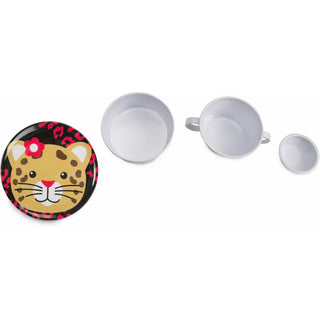 Jungle Cat 4 Piece Stackable Dinner Set