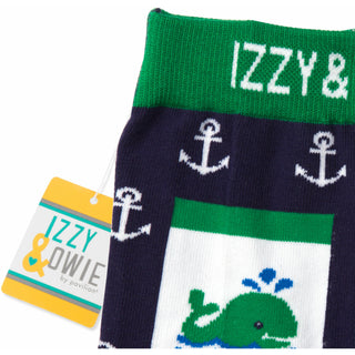 Blue and Green Whale Baby Shorts