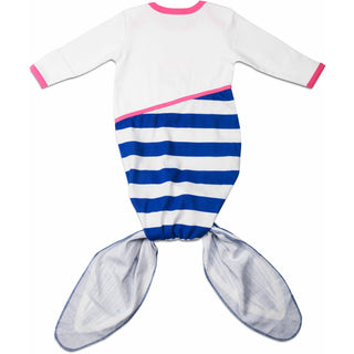 Blue and Pink Whale Knotted Onesie