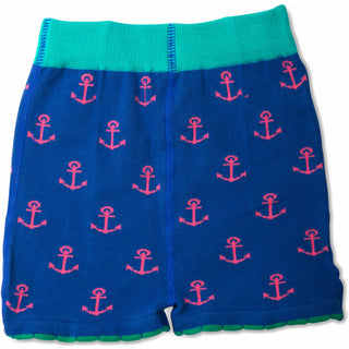 Blue and Pink Whale 6-12 Months Baby Shorts