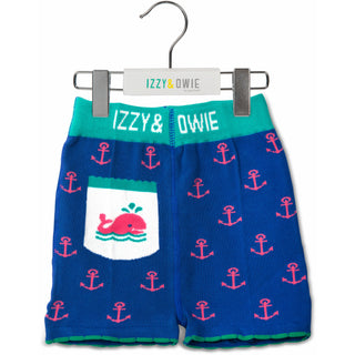 Blue & Pink Whale 2T-3T Baby Shorts