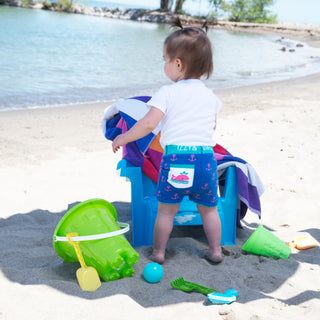 Blue & Pink Whale 2T-3T Baby Shorts