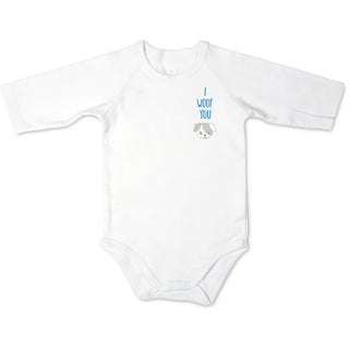 Puppy 0-6 Months 3/4 Length Sleeve Onesie
