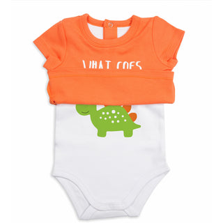 Orange Dino Shw-onesie