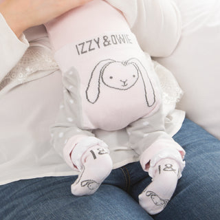 Soft Pink Bunny 0-6 Months Baby Leggings