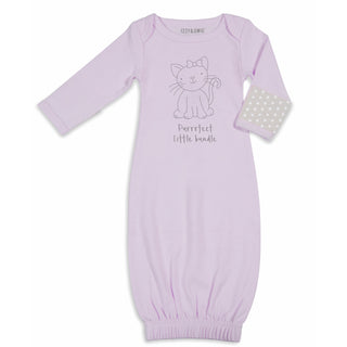 Soft Lavender Kitty Gown with Mitten Cuffs